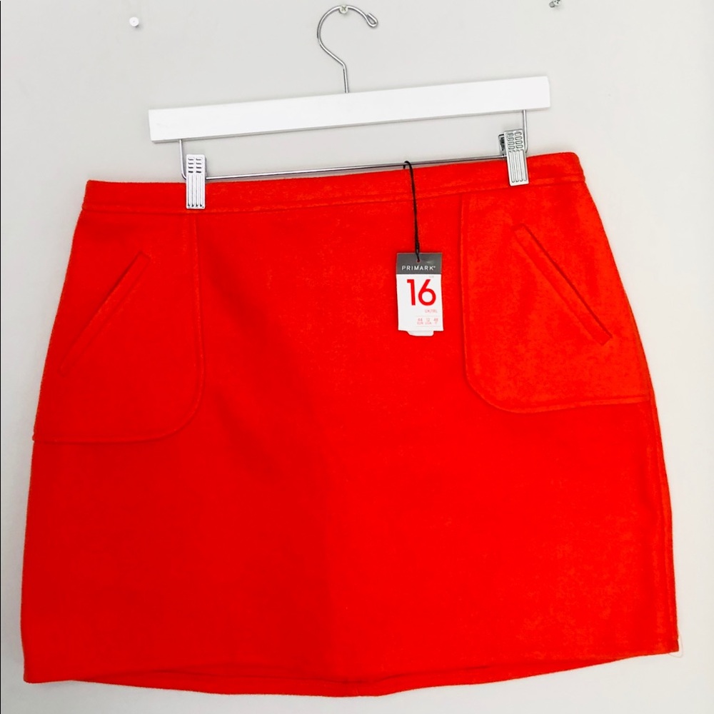 Orange mini skirt